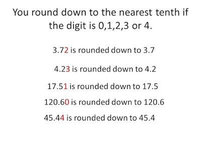 Nearest tenth - rounding.to